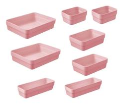 Kit 8 Organizador Gavetas Para Armário Cozinha Quarto Cores (OL 100-OL 200-OL 300-OL 400) OU