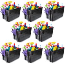 Kit 8 Organizador Multiuso Telada e Empilhável Reforçada 60L Kit 8 Organizador Multiuso Telada e Empilhável Reforçada 60L