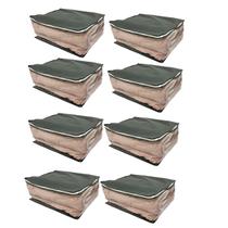 Kit 8 Organizador Para Guarda Roupas e Gavetas Cinza G