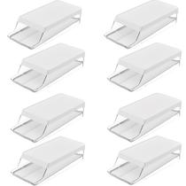 Kit 8 Organizadores De Ovos Roll Cor Branca Clear Fresh - Ou