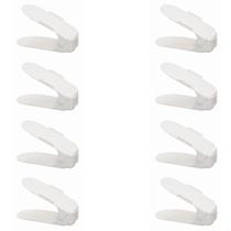Kit 8 Organizadores de Sapato Reforçado com Regulagem Branco Kit 8 Organizadores de Sapato Reforçado com Regulagem Branco