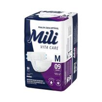 Kit 8 Pacotes Fralda Geriátrica Mili Vita Care Premium M 9