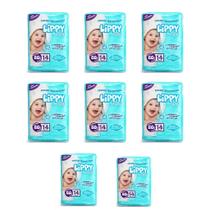 Kit 8 pacotes fraldas infantis com 14 tiras lippy baby - eg - total 112 fraldas Kit 8 pacotes fraldas infantis com 14 tiras lippy baby - eg - total 112 fraldas