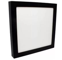 Kit 8 Painel Plafon Preto Teto De Sobrepor Quadrado Led 18w Kit 8 Painel Plafon Preto Teto De Sobrepor Quadrado Led 18w