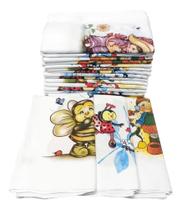 Kit 8 Pano De Prato E Copa Com Estampa 42x65cm Alta Absorção Com Bainha Seca louça