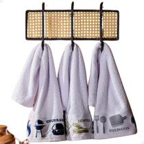 Kit 8 Panos de Copa Jacquard 100% Algodão 50x70cm Absorvente