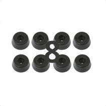 Kit 8 Pé Grande Borracha Base Vazada Antiderrapante Resistente Som Profissional Batente Cx Acustica