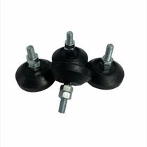 Kit 8 pé nivelador/sapata de borracha 5cm parafuso 5/16 pol