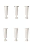 Kit 8 Pé Para Armario de Cozinha Branco Regulavel 13 a 17cm Altura