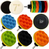 Kit 8 Peças 7 Pol. 180mm Disco Espuma Boina Lã Prato Pino M14 Polimento Automotivo KP10 Kit 8 Peças 7 Pol. 180mm Disco Espuma Boina Lã Prato Pino M14 Polimento Automotivo KP10