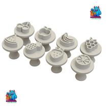 Kit 8 Peças - Carimbos para Doces Brigadeiro Frutas Kit 8 Peças - Carimbos para Doces Brigadeiro Frutas