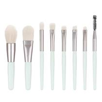 Kit 8 Peças Combo De Pincéis De Maquiagem Com Case Transparente Para Viagem