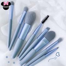 Kit 8 Peças Combo De Pincéis De Maquiagem Com Case Transparente Para Viagem - oem