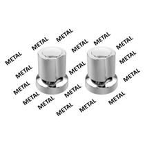 Kit 8 Peças de Acabamento Metálico C-40 para Registro Deca Manopla para Registro, Chuveiro, Liga e Desliga