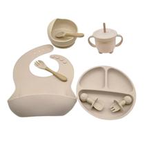 Kit 8 Peças de Talheres de Silicone para Bebês e Crianças