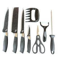 Kit 8 Peças Faca Inox Churrasco Cozinha Profissional Premium