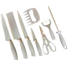 Kit 8 Peças Facas Inox Churrasco Profissional Premium