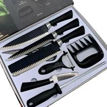Kit 8 Peças Faqueiro Churrasco Inox Kit 8 Peças Faqueiro Churrasco Inox