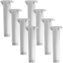 Kit 8 Peças - Pé Para Armario Generico Itatiaia De 17 a 21cm Branco Kit 8 Peças - Pé Para Armario Generico Itatiaia De 17 a 21cm Branco