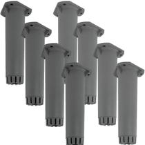 Kit 8 Peças - Pé Para Armario Generico Itatiaia De 17 a 21cm Cinza Kit 8 Peças - Pé Para Armario Generico Itatiaia De 17 a 21cm Cinza