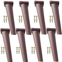 Kit 8 Peças - Pé Paris Mogno Palito Retrô Para Móveis De 16cm Kit 8 Peças - Pé Paris Mogno Palito Retrô Para Móveis De 16cm