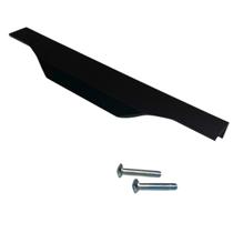 Kit 8 Peças Perfil Puxador Slim Alumínio para Móveis 20 cm Preto - RIKABUNI