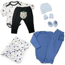 Kit 8 Peças Roupa de Bebê Inverno Barato Bonita e Estilosa