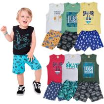 Kit 8 Peças Sortidas Roupa Infantil Conjunto Verão Menino