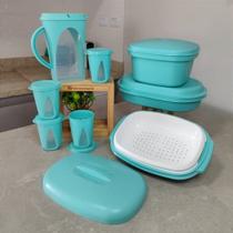 Kit 8 Peças Tupperware para Servir Actualité e Outdoor - Cor Verde