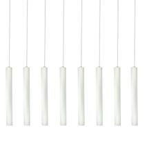 Kit 8 Pendente Luminária Tubo Branco 30 Cm