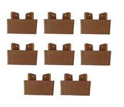 Kit 8 Pés de Guarda Roupas Armários Multiuso Roman Marrom