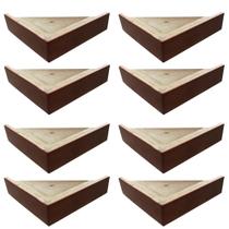 Kit 8 Pés de Madeira em L para Sofá 20cm - Mozzelar