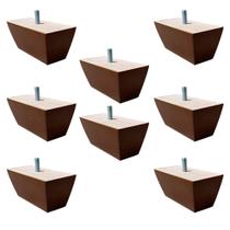 Kit 8 Pés de Madeira Retangular para Sofá 12cm - Mozzelar