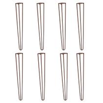 Kit 8 Pés de Metal 60 CM Hairpin Legs Mesa de Canto Aparador Bronze G41 Kit 8 Pés de Metal 60 CM Hairpin Legs Mesa de Canto Aparador Bronze G41