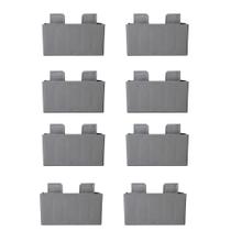Kit 8 Pés Moveis guarda roupa armario 5cm Altura cinza
