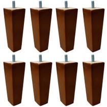 Kit 8 Pés Palito Quadrado Madeira 12cm - Mozzelar