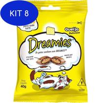 Kit 8 Petisco Dreamies Queijo 40G