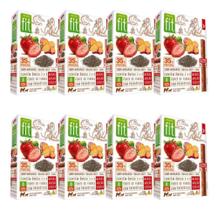 Kit 8 Petiscos P/ Cães Sticks Fit Spin Pet - 50g - Morango