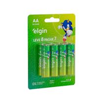 Kit 8 Pilhas Alcalinas Aa LR06 Elgin Kit 8 Pilhas Alcalinas Aa LR06 Elgin
