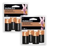 Kit 8 Pilhas C Media Duracell Alcalina Lr14 1.5V Brinquedo