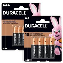 Kit 8 Pilhas Duracell Alcalinas 4 Aa + 4 Aaa Palito Kit 8 Pilhas Duracell Alcalinas 4 Aa + 4 Aaa Palito