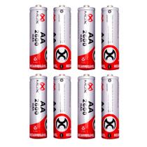 Kit 8 Pilhas Recarregáveis Médias AA 2600mAh MOX Premium
