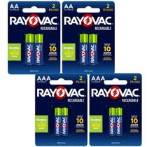 Kit 8 Pilhas Recarregável Rayovac Aa E Aaa Com Nf