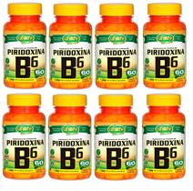 Kit 8 Piridoxina - Vitamina B6 - Unilife - 60 Cápsulas