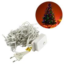 Kit 8 Pisca Pisca 220v Natal Led 100 Lâmpadas 8 funções 8 Metros Colorido