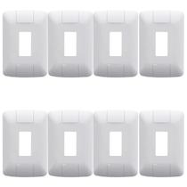 Kit 8 Placa 1 Modulo Vertical 4x2 Tramontina Aria Branco