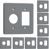 Kit 8 Placa 4x4 1 Posto Redondo + 3 Teclas Silentoque 8535 Kit 8 Placa 4x4 1 Posto Redondo + 3 Teclas Silentoque 8535