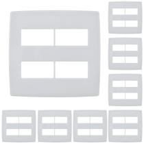 Kit 8 Placa 4x4 4 Módulo Distanciados PialPlus Branco