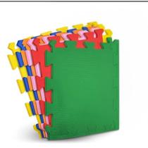 Kit 8 Placa EVA 50x50 10mm Colorido com Bordas Tapete Tatame Borracha Piso Emborrachado Academia Fitness Yoga Conforto Infantil Térmico.