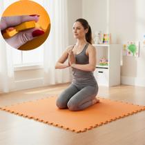 Kit 8 Placa Tapete Infantil Peça EVA Estilo Tatame 50x50cm 10mm 2m² Emborrachado Crianças Bebes Exercícios Academia Yoga Pilates Impermeável